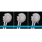 Modern Pull-Down Dual Showerhead Square High Arch Showerhead Combination