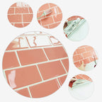 Plastic Peel and Stick Tiles Subway Tiles Wallpapers for Kitchen and Bathroom