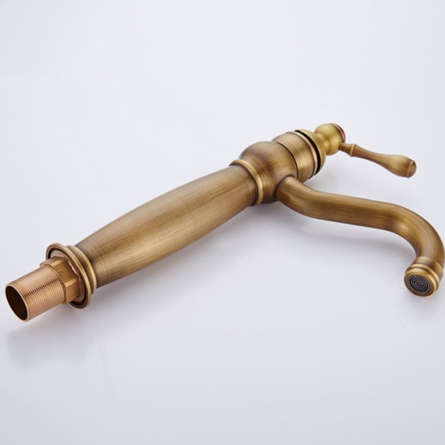 Round Basin Faucet Bathroom Faucet Single Lever High Arc Basin Faucet