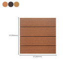 Contemporary Engineered Floor Tile Wire-Brushed Click-Lock Wood Floor for Patio Garden