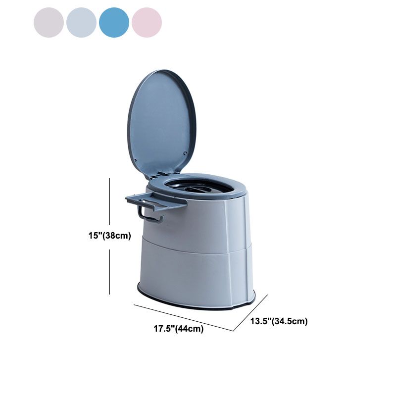 Modern Flush Toilet Plastic Round Floor Mounted Toilet Bowl for Bathroom