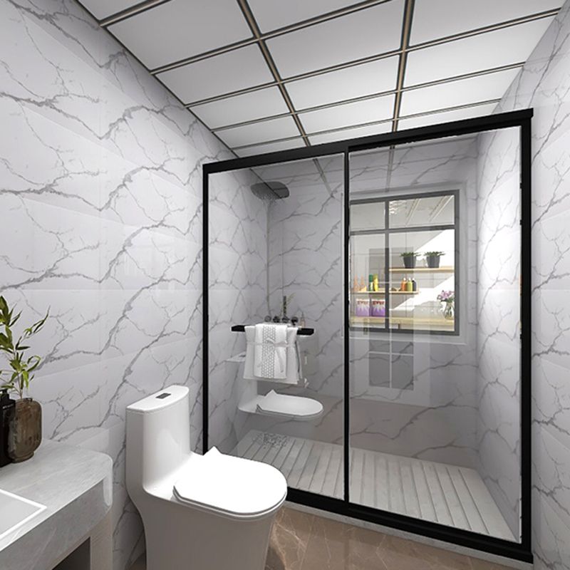 Wall floor tile imitation marble paste waterproof floor tile wallpaper