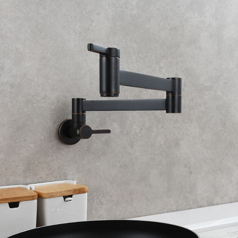 1-handle brushed nickel widespread faucet 1 hole wall-mounted bathroom faucet with brass