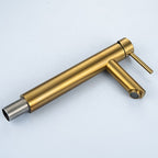 1-Handle Gold Nickel Wide-Running Faucet Single Hole Lever Sink Faucet with Drain