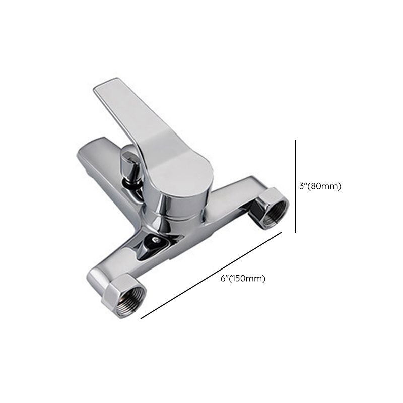 Modern Silver Bathtub Spout Single-Hole and Two-Hole Installation Faucet