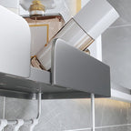 3-piece modern bathroom hardware set aluminum bathroom shelf in gray