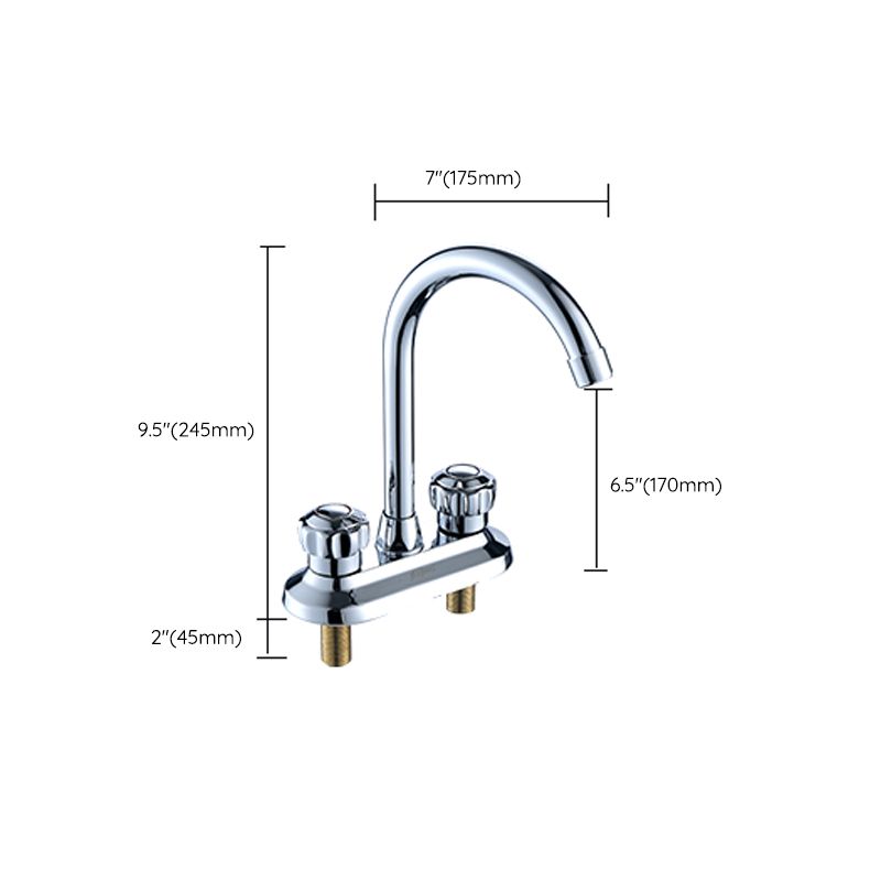 High arch conversion faucet two-handle brass sink faucet for the bathroom