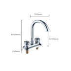 High arch conversion faucet two-handle brass sink faucet for the bathroom