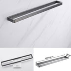 Gray 5-piece modern bathroom accessory set made of stainless steel