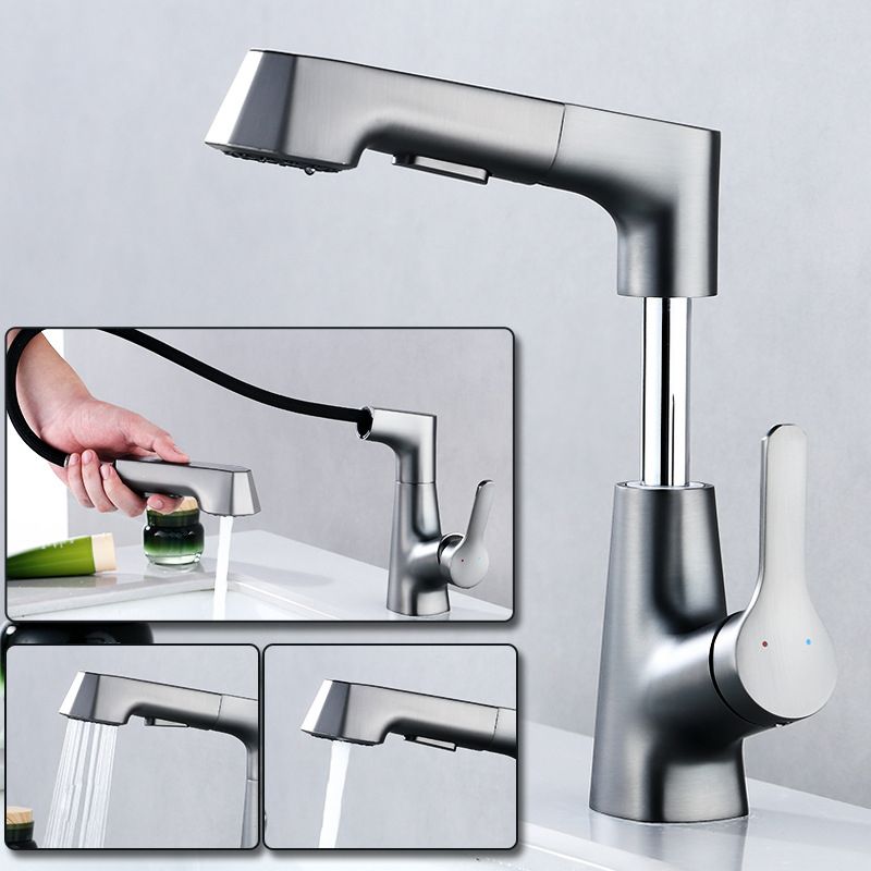 Modern Faucet Solid Copper Centerset Bathroom Faucet