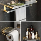 Modern Bathroom Accessory Set Bathroom Shelf Gold Towel Holder Bathroom Hardware Set