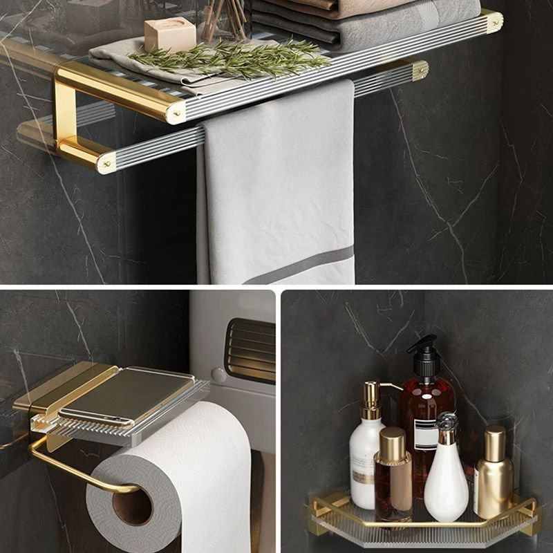 Modern Bathroom Accessory Set Bathroom Shelf Gold Towel Holder Bathroom Hardware Set