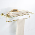 Traditional Brushed Brass Bathroom Accessories As Individual Piece Or In Set Made Of Metal