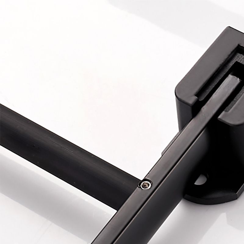 Modern Classic Bathroom Hardware Set Matte Black Bathrobe/Towel Bar & Bathroom Shelf