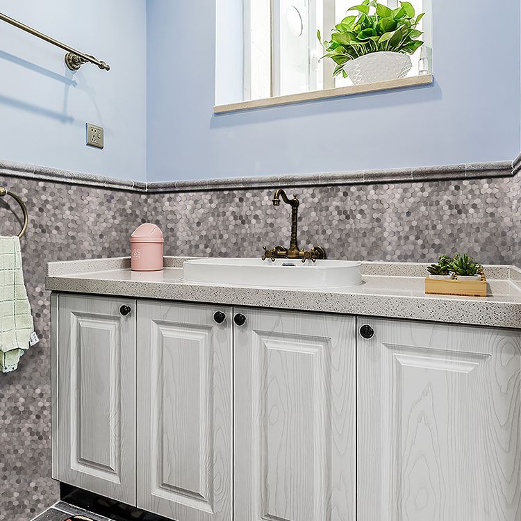 Mosaic Tiles Waterproof Peel and Stick Wall Tile with Hexagonal Shape