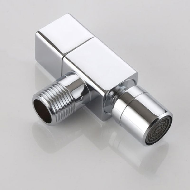 Contemporary Wall Mounted Bathroom Faucet Knob Handle Solid Brass Round Faucet