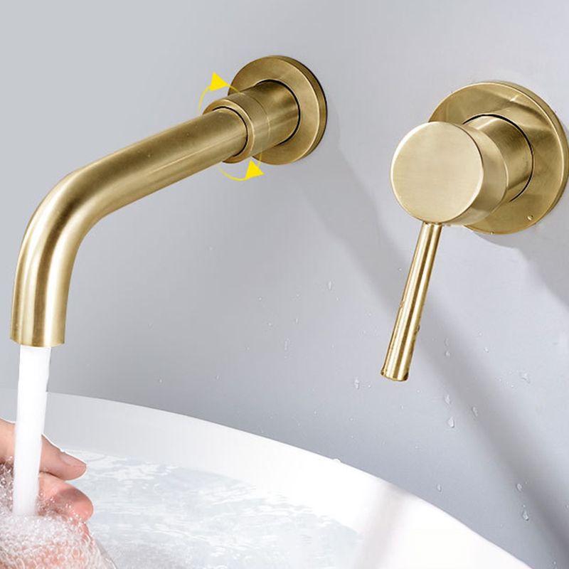 Industrial bathroom faucet brass lever handles 2-hole faucets wall-mounted faucet