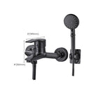 Wall-mounted fixed bathtub faucet lever handle with hand shower