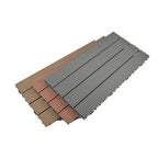 Wire brushed wooden floor tiles Click-Lock engineered wood for patio garden