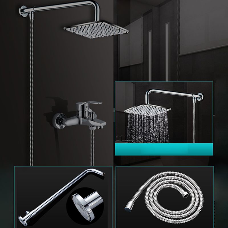 Contemporary Shower Head Combination Polished Stainless Steel Ceiling Mounted Shower Head