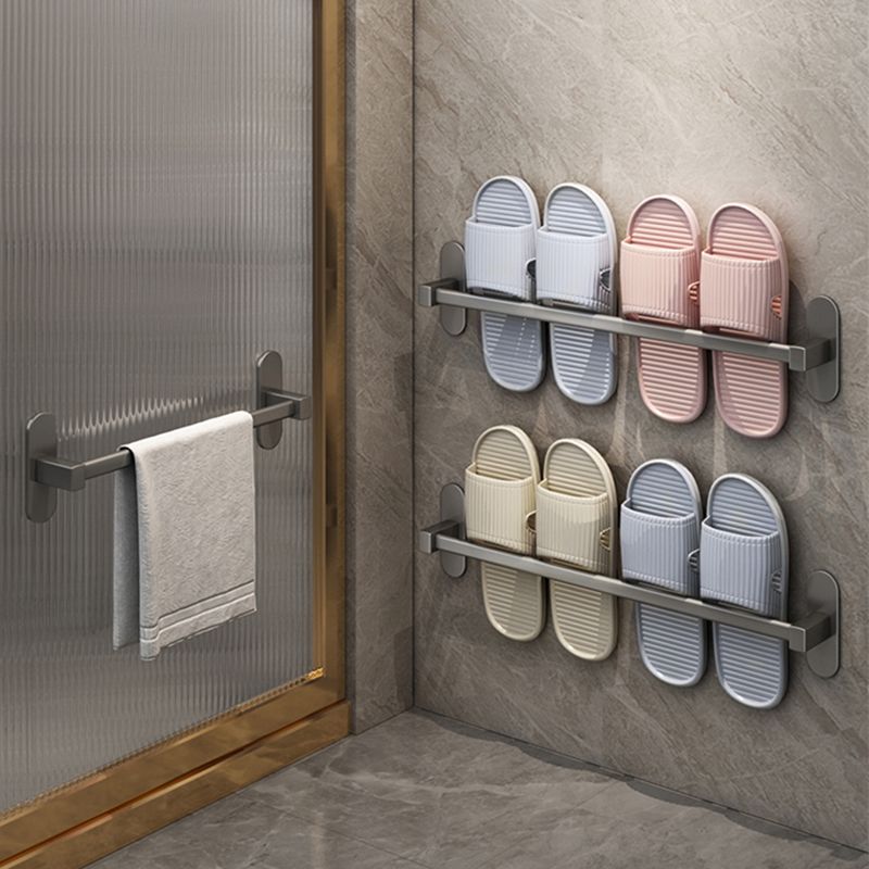 Gray Bathroom Accessory Set Modern 1/2 - Piece Bathroom Shelf Rustproof