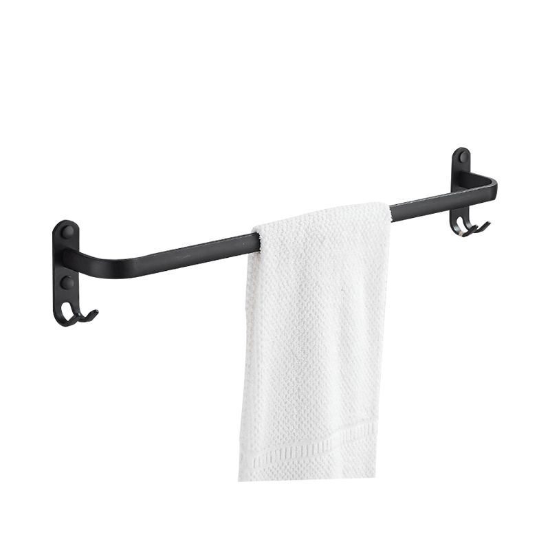 Modern black aluminum bathroom accessory set towel bar bathroom fittings