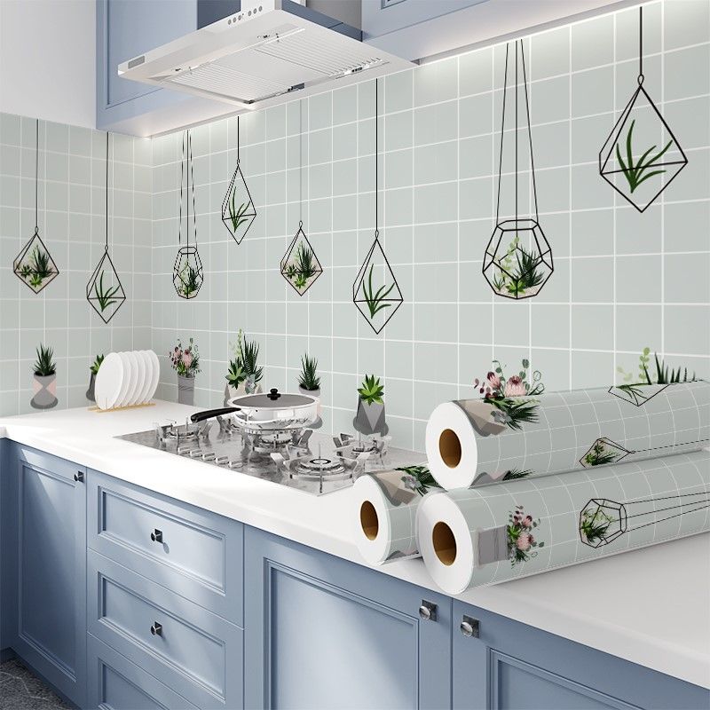 Modern Peel & Stick Mosaic Tiles Plastic Grid Peel and Stick Back Wall for the Kitchen