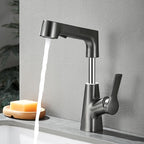 Modern Single Color Faucet Metal Center Connection Basin Faucet for Bathroom
