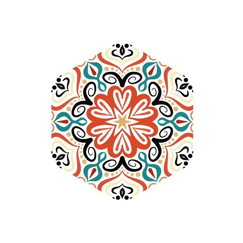 Plastic Mosaic Tile Wallpaper Hexagonal for Stick-On and Removable Back Wall Tile
