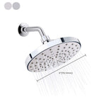 Round Fest Shower Head Silver Single Jet Wall Mounted Shower Head