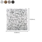 Mosaic Tiles Waterproof Peel and Stick Wall Tile with Hexagonal Shape