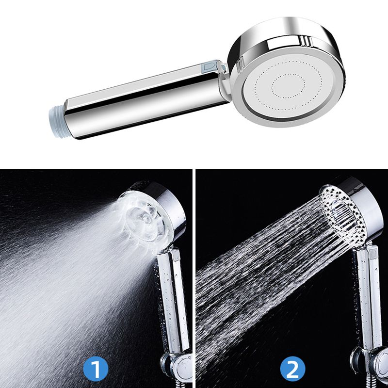 Contemporary Wall Mounted Showerhead Combination Chrome Round Hand Shower