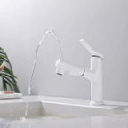 Contemporary Vessel Faucet Copper Single Handle Low Arc Pull Down Vessel Faucet for Home