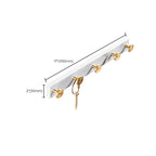 Brushed Brass Bathroom Accessory Set Metal & Marble Bathroom Hardware Set with Bathtub Shelf