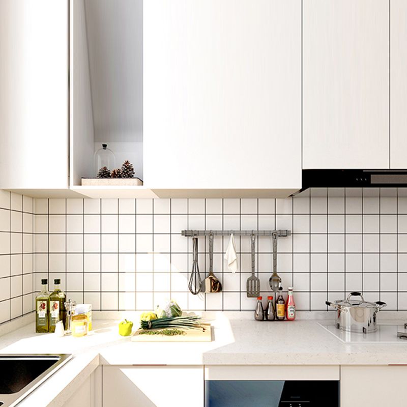 Modern Backsplash Tile Smooth Peel-and-Stick Wall Tile for the Kitchen