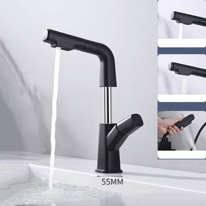 Modern Vessel Sink Faucet Brass Lever Handles Swivel Spout Sink Faucet