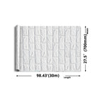 Modern wall-ceiling element for sticking with 3D embossing in white