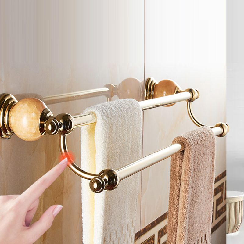 Modern bathroom accessories as a single piece or as a set in gold