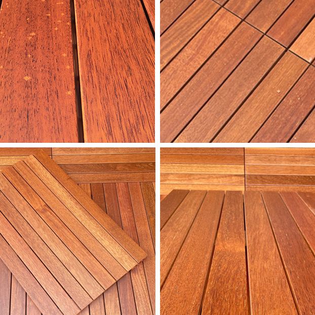 Outdoor Patio Wood Decking Interlocking Plank