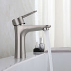 Round Single-Handle Bathroom Faucet Single Hole Sink Faucet in Chrome
