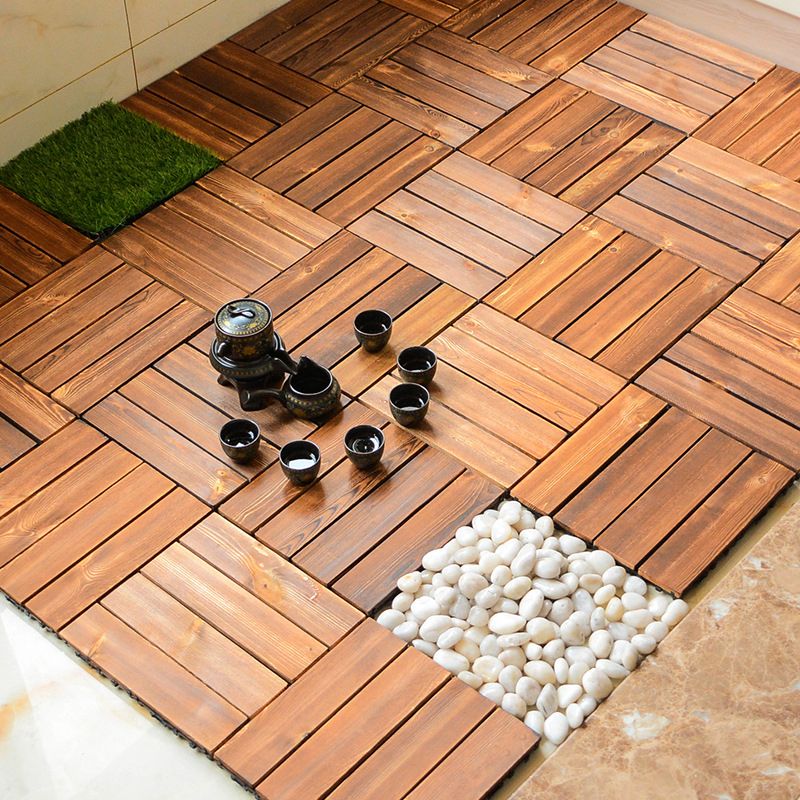 Wood Deck/Patio Floor Tiles with Click Installation Floor Slabs Tiles