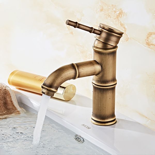 Brass Country Basin Tap Single Hole Sink Faucet for Bathroom