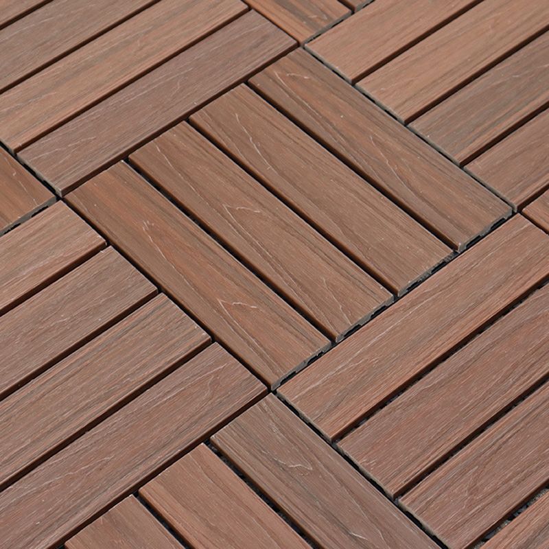 12" X 12" 4-Slat Square PVC Floor Tiles Snap-Fit Installation Floor Tiles