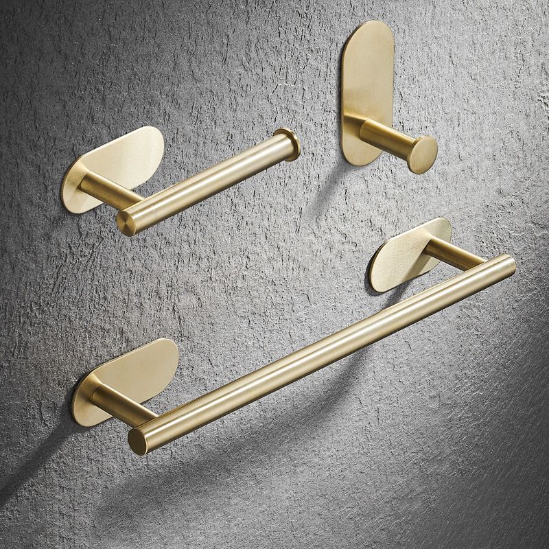 Modern Simple Metal Bathroom Accessories as Individual Piece or in Set in Gold