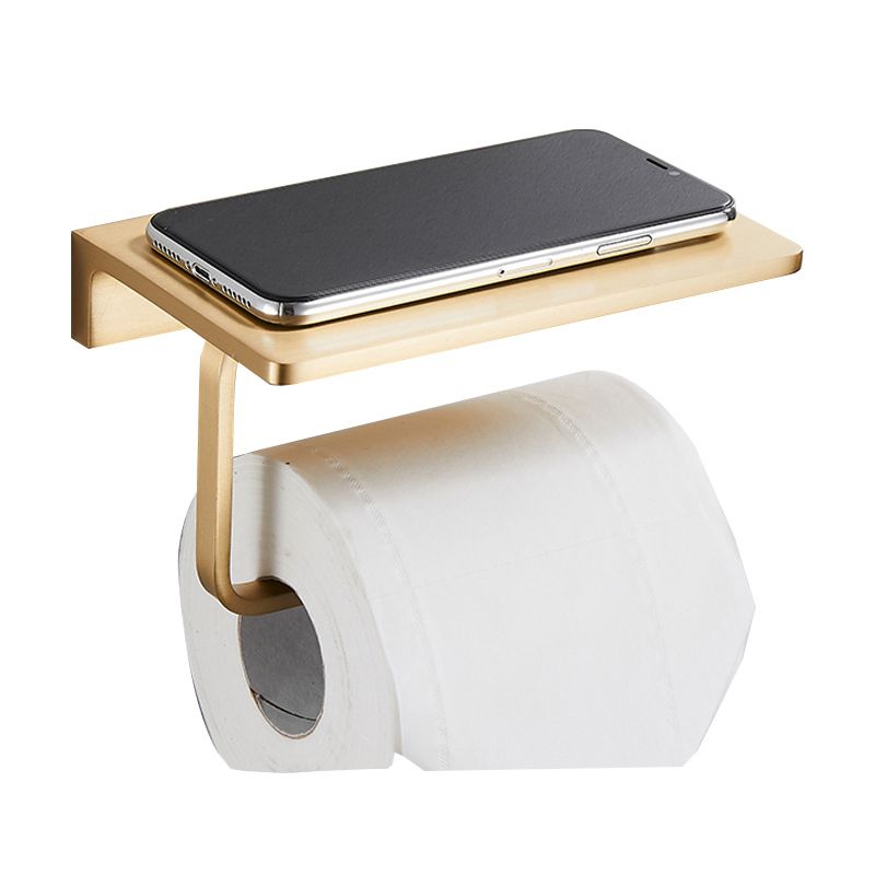 Golden Modern 5-piece Bathroom Accessories Set Brushed Brass Towel Holder/Paper Holder