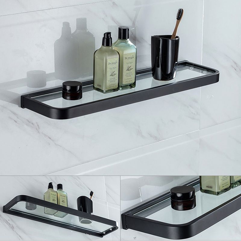 Modern Classic Bathroom Accessories Set in Stainless Steel Matte Black Bathrobe Hook/Towel Ring Bar