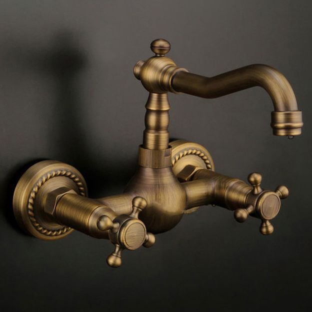 Traditional Wall-Mounted Copper Clawfoot Bathtub Faucet Trim Low Arc Clawfoot Bathtub Faucet