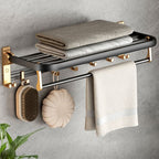 Modern Bathroom Accessories Set Paper Holder Towel Bar Black Bathroom Accessories Set