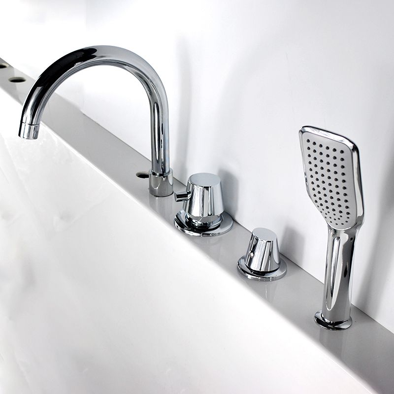 Wall-mounted Copper Roman Bathtub Faucet Low Arc Roman Bathtub Filler Trim