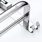Classic Polished Chrome Bathroom Accessory Set Towel Rail/Paper Holder/Bathrobe Hook Included